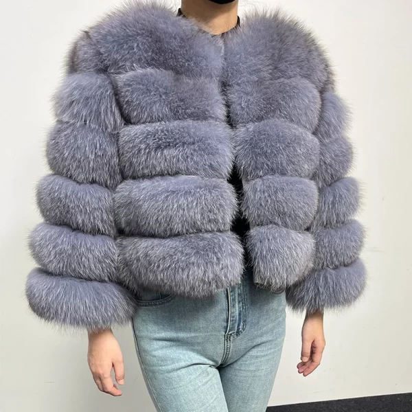 Real Fox Fur Luxury Coat - Image 2