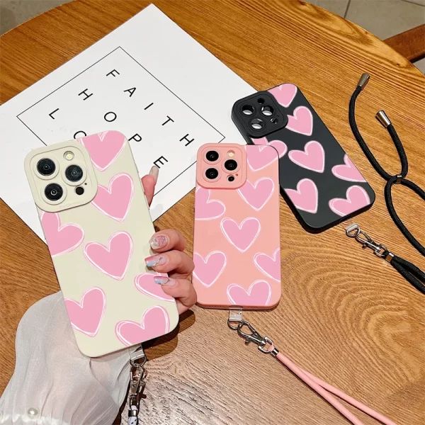 Love Heart Lanyard Phone Case - Image 10