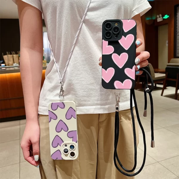 Love Heart Lanyard Phone Case - Image 11
