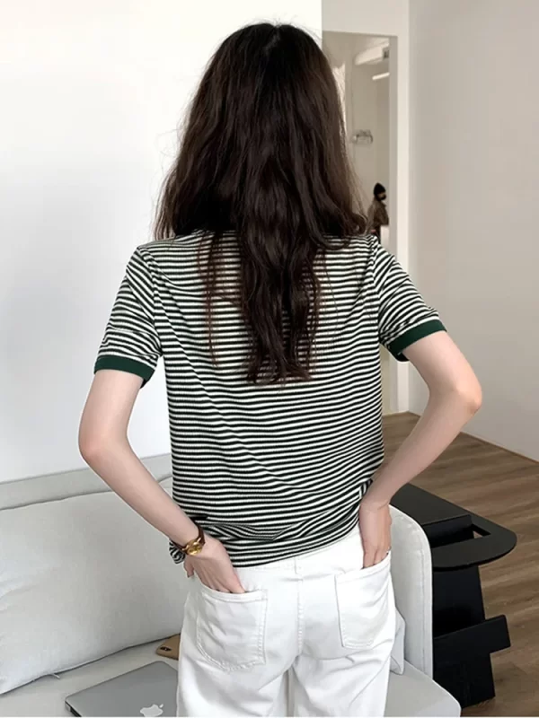 Striped Short Sleeve T-Shirt - Image 9